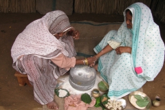 Grinding of grains demonstration